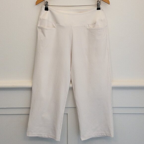 PUMA White Wide Leg Pull-On Golf Pants – Size Large - Picture 1 of 4